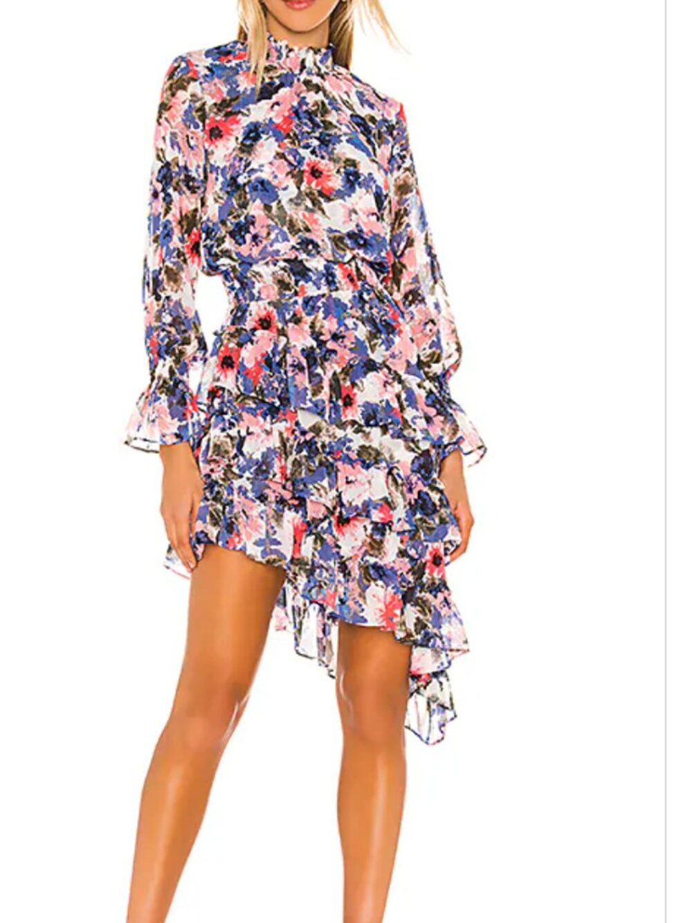 MISA Los Angeles - Savannah Floral High Low Dress - XL
